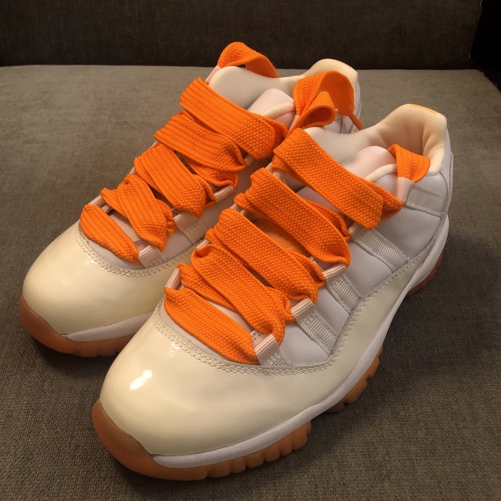 Women’s Air Jordan 11 Retro Low White/Citrus